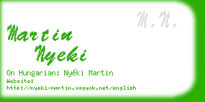martin nyeki business card